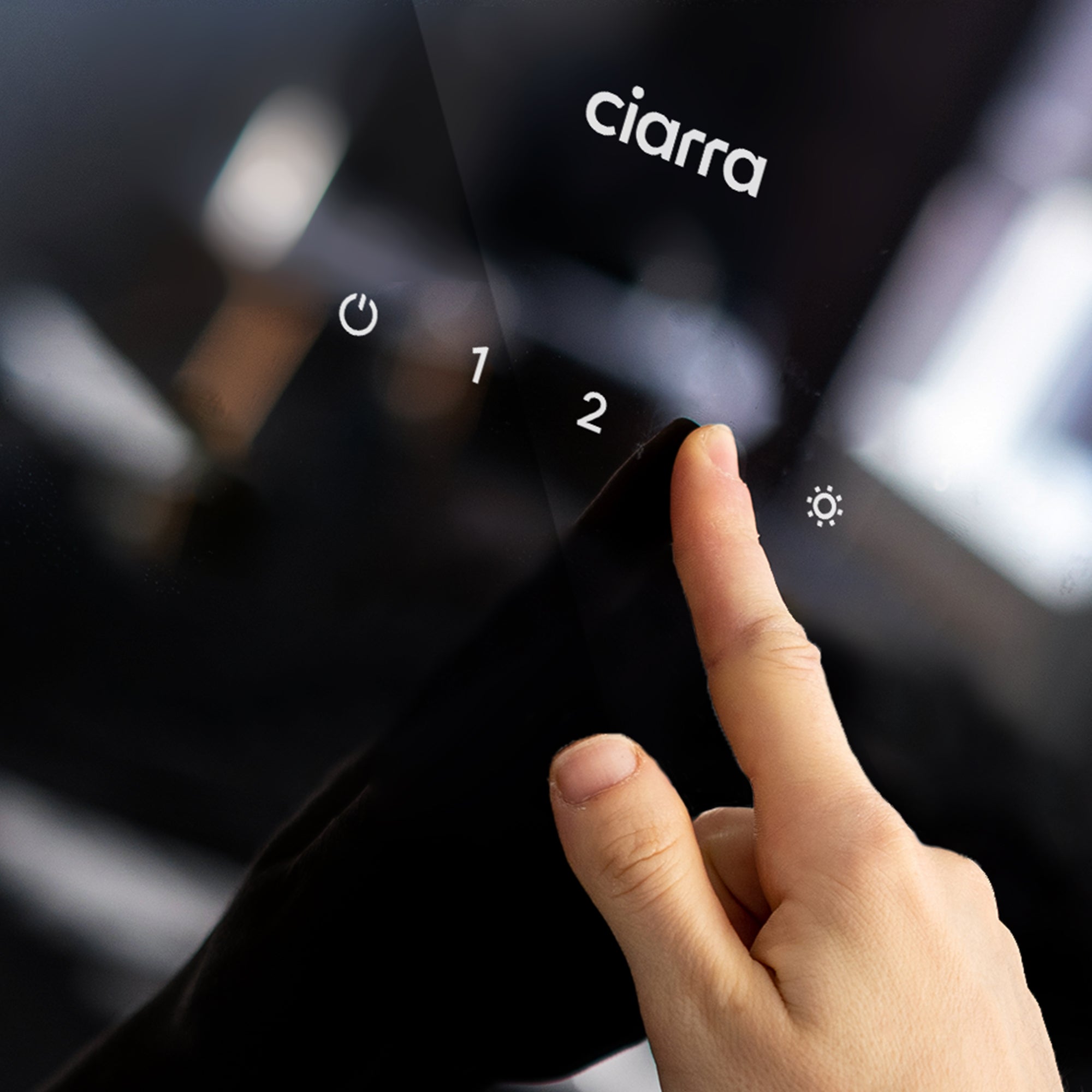CIARRA CD6736HB Exaustor inclinado 60cm 650 m3/h 4 velocidades Boost Touch Control Vidro preto - 2