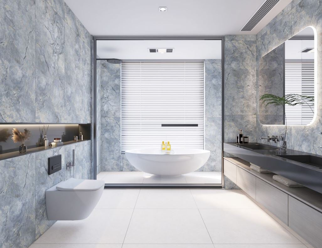 Carrelage sol/mur effet marbre vert CENERE Semi Lappato int/ext l.120 x L.60 cm MAJORCA TIFFANY - 2