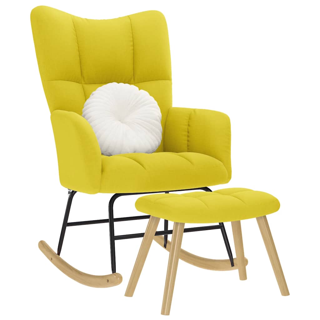 Chaise à bascule Jaune moutarde Velours | Leroy Merlin Chaise à bascule Jaune moutarde Velours | Leroy Merlin