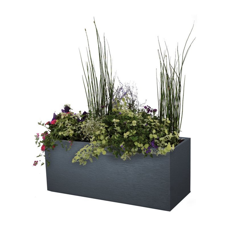 Donica Eda Graphit z polipropylenu 97 L odporna na UV i mróz