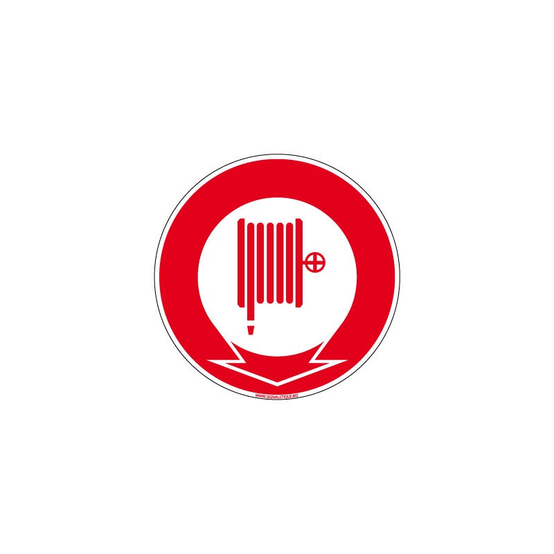 Panneau signalisation pictogramme incendie RIA, Diamètre 350 mm (ø 35 ...