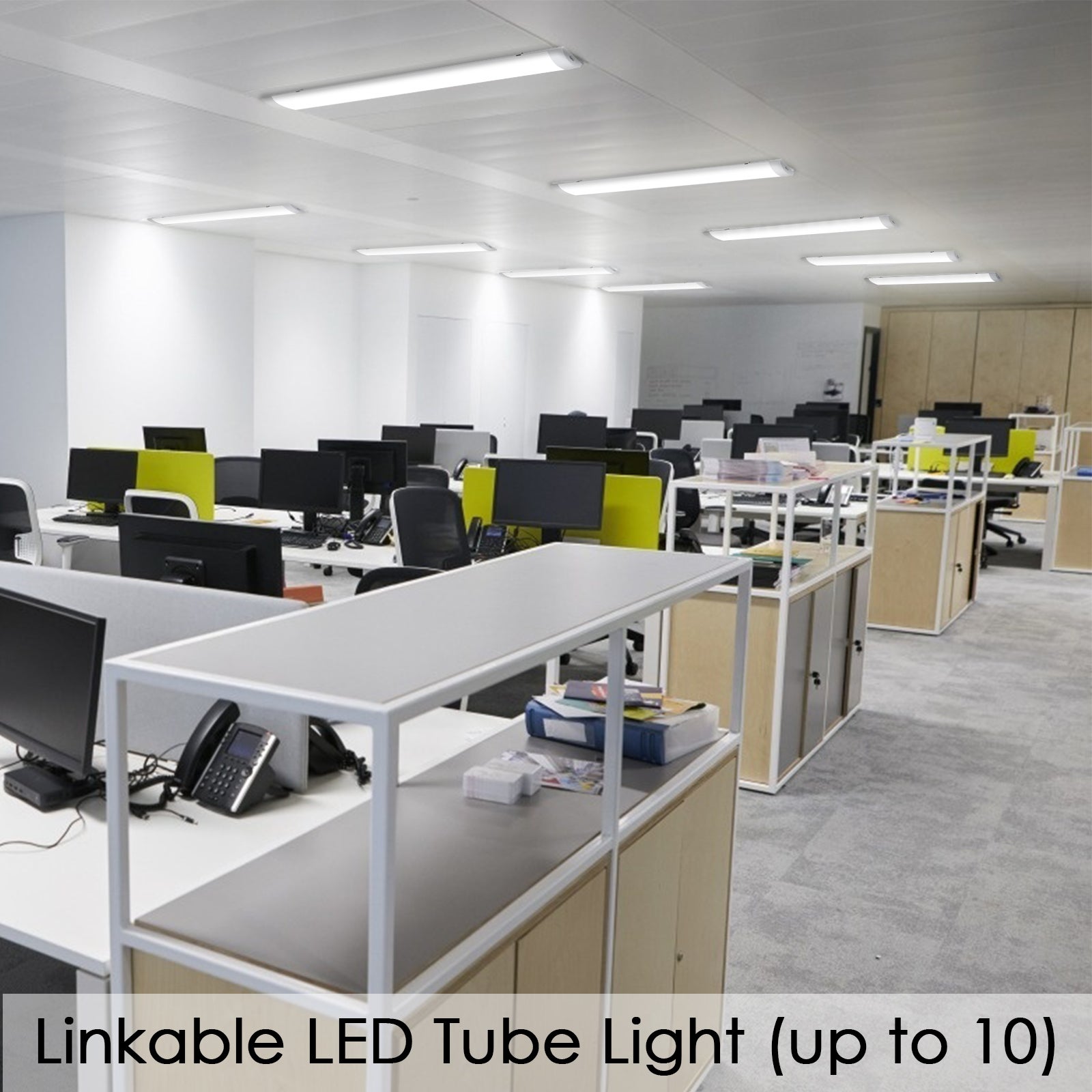 Bandeau LED extra-plat 36 W 120 cm étanche IP65, éclairage blanc neutre interconnectable pour dressing - 8