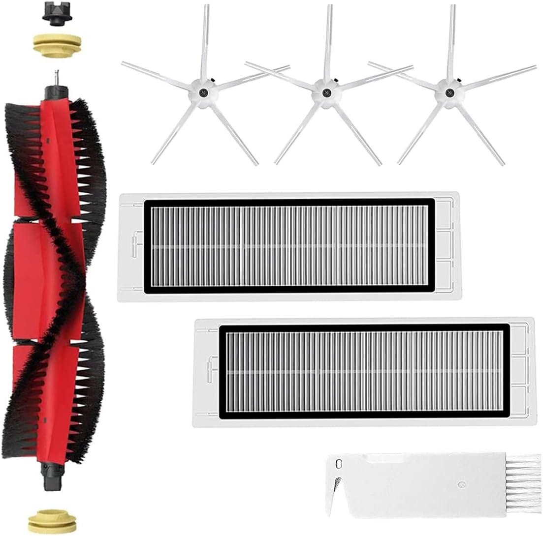 roborock Kit d'accessoires d'origine pour S8/S8 /S7/S7 MaxV/S7 Max Ultra/S7 MaxV Ultra/S7 Pro Ultra, avec lingettes VibraRise gris, filtre HEPA et brosse latérale en nylon noir roborock Kit d'accessoires d'origine pour S8/S8 /S7/S7 MaxV/S7 Max Ultra/S7 MaxV Ultra/S7 Pro Ultra, avec lingettes VibraRise gris, filtre HEPA et brosse latérale en nylon noir