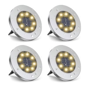 4/8 pezzi luci solari a LED da giardino illuminazione esterna IP65 faretto impermeabile per prato per cortile vialetto passerella patio arredamento 4/8 pezzi luci solari a LED da giardino illuminazione esterna IP65 faretto impermeabile per prato per cortile vialetto passerella patio arredamento