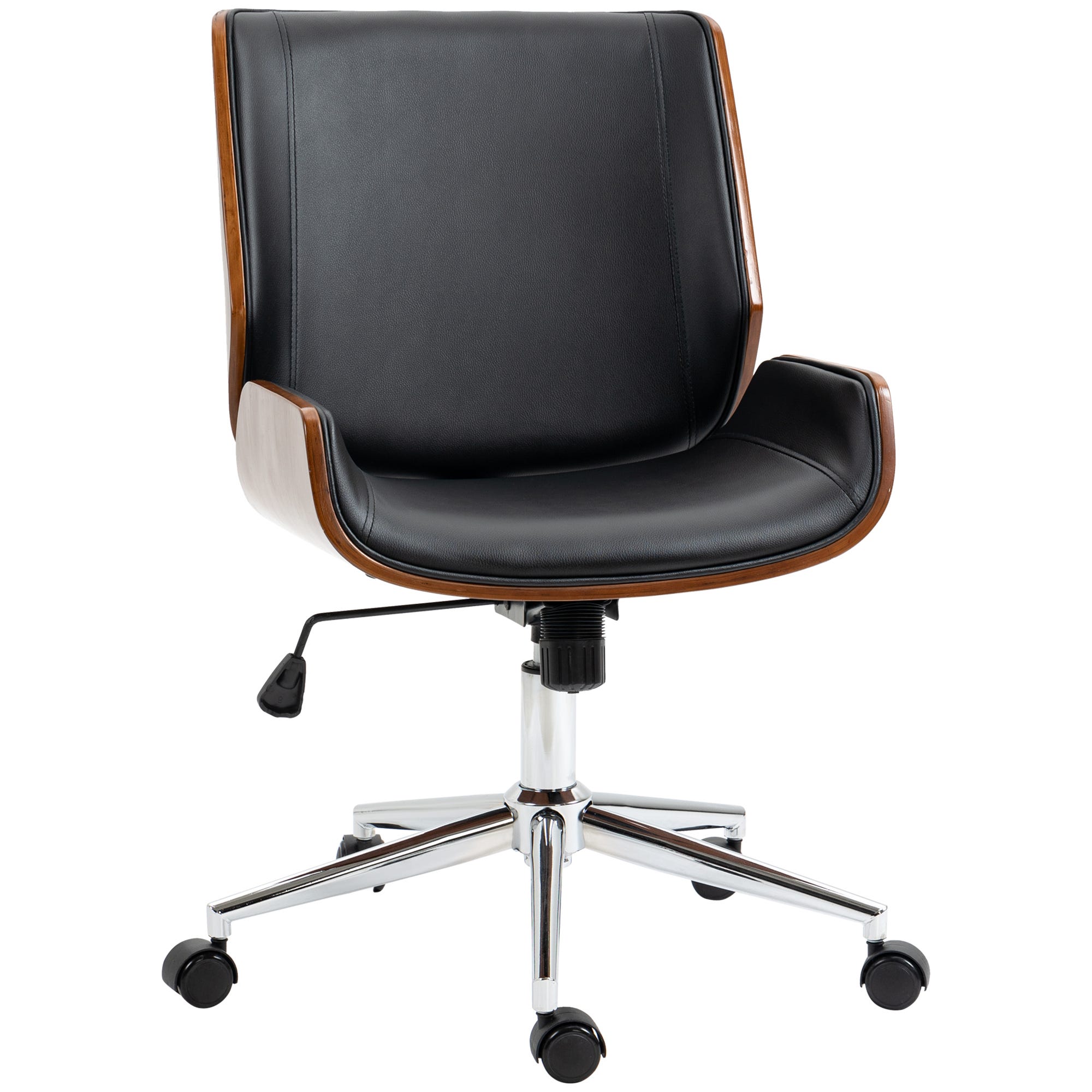 Bascule Chaise de bureau fonction bascule, hauteur réglable, noir et argent ...
