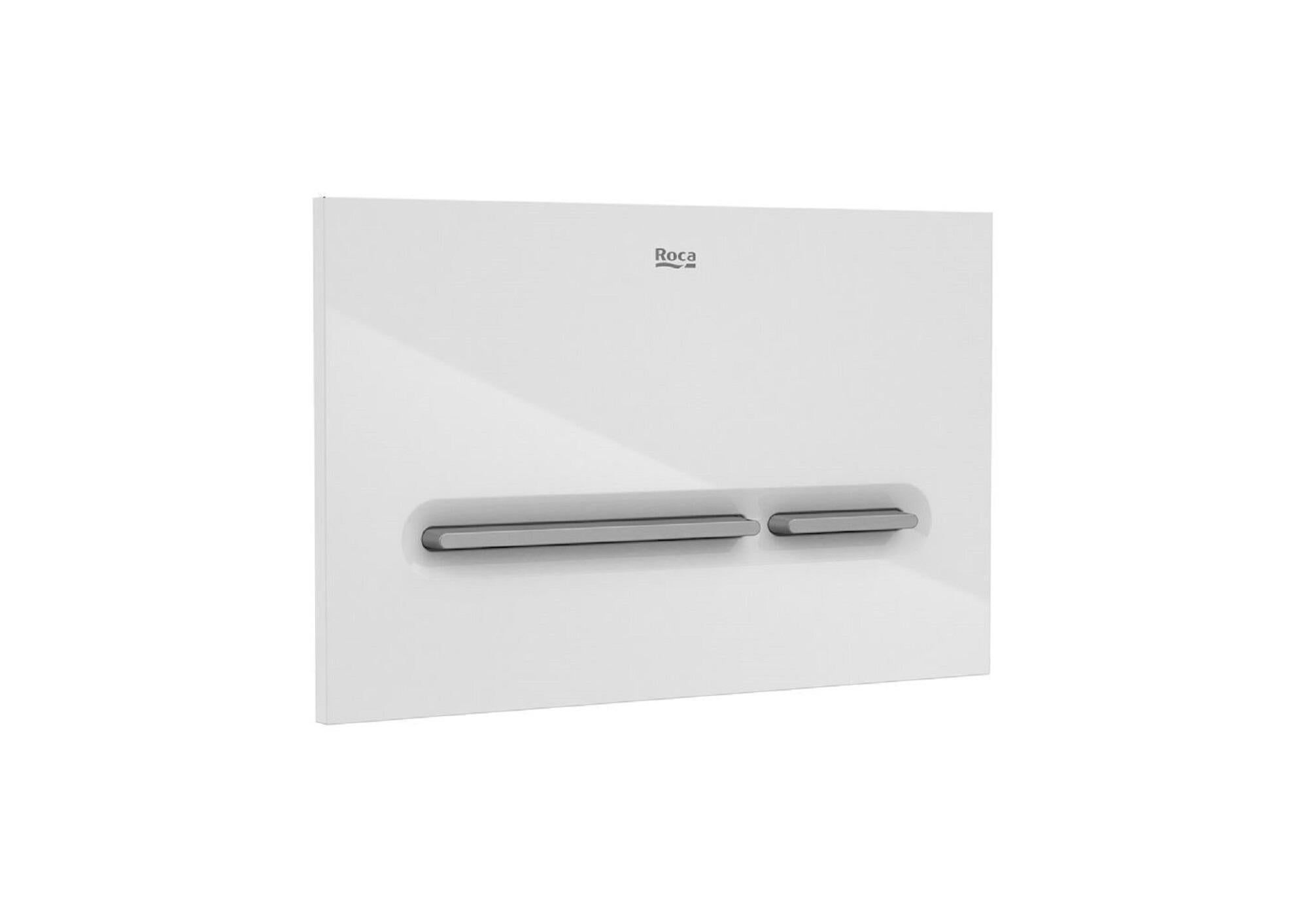 Plaque De Commande WC Pour Geberit | Double Chasse 3L/6L | Blanc Brillant | Montage Facile En 5 Min