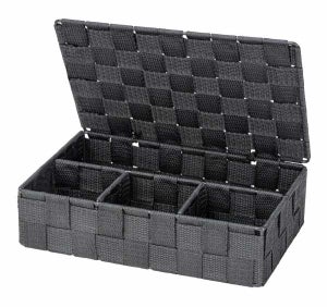 Valise Maquillage Professionnelle Yaheetech – 4 Plateaux Rétractables, Tiroir, Verrouillable, 34x24x55 Cm, Noir/Rouge Chic