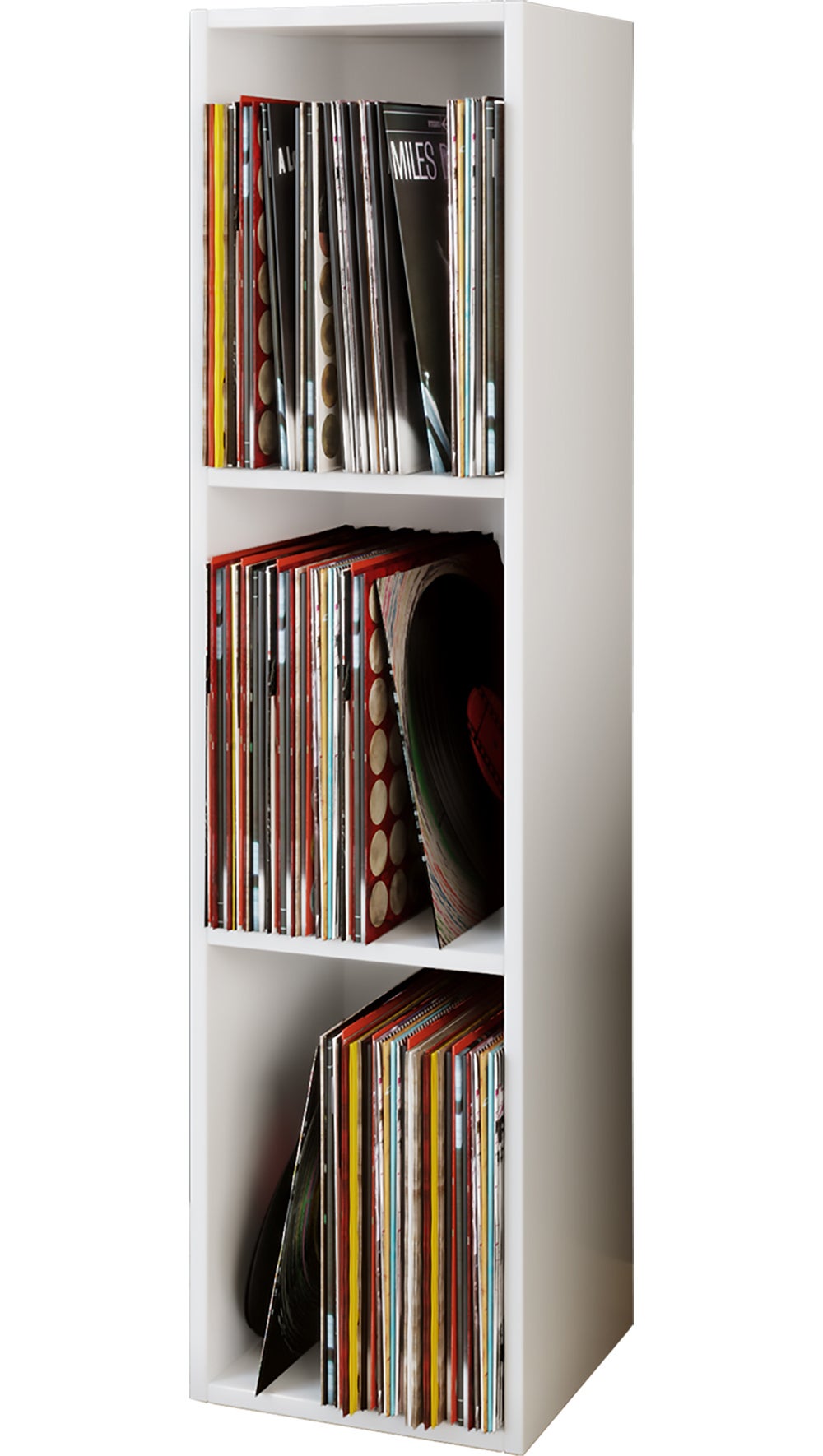 VCM 902076 Scaffale Per Vinili E CD Platton Archivio - Mobile Colonna Nero, Ripiano Per Collezione Dischi