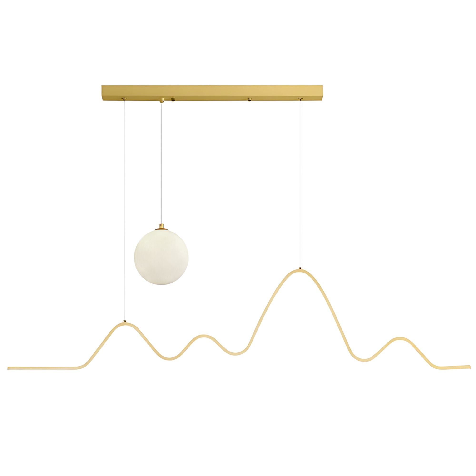 Lampa Sufitowa Wisząca Led Toolight Lhj034-Cp Złoty, Złoty Szczotkowany 120Cm