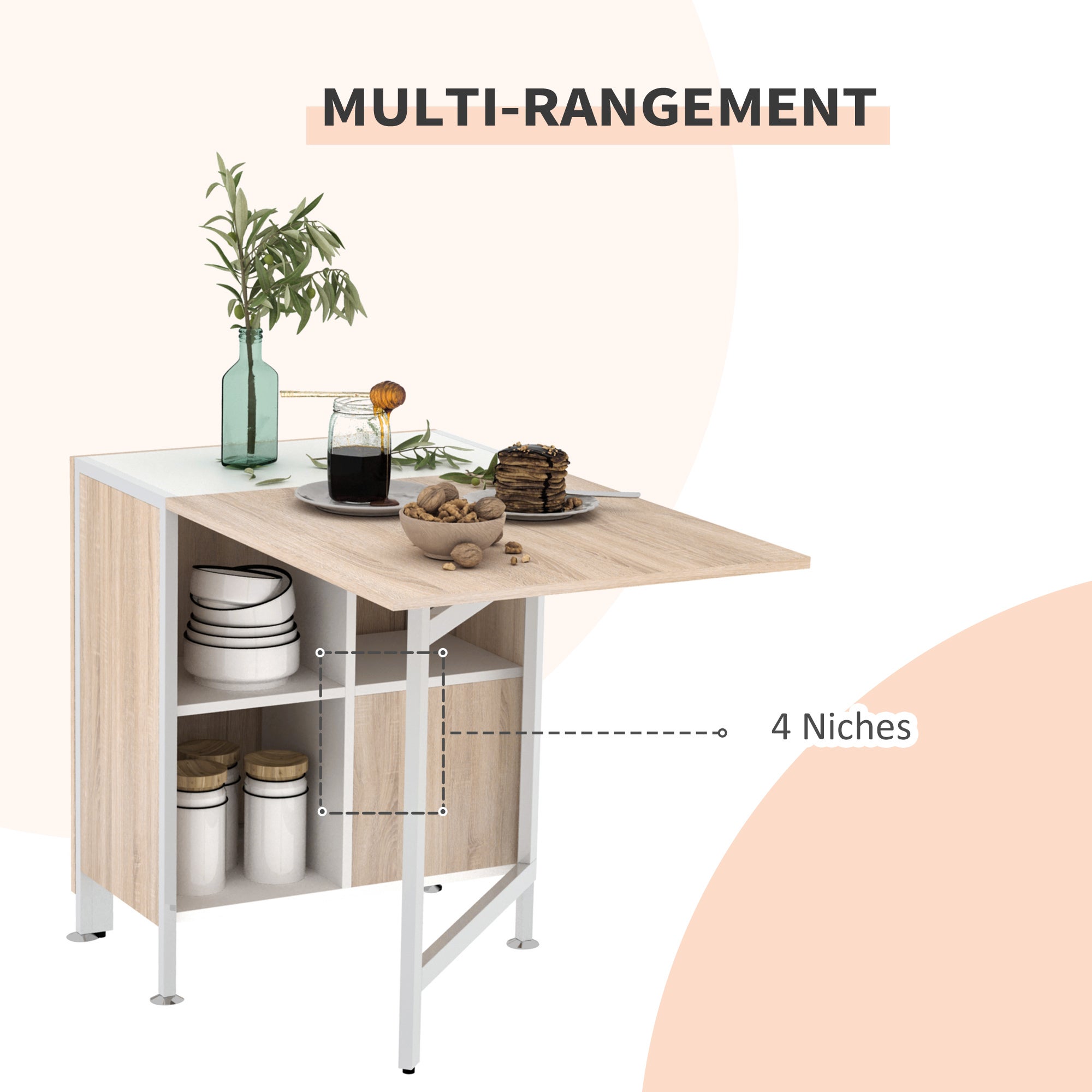 table de cuisine MDF HOMCOM - 6