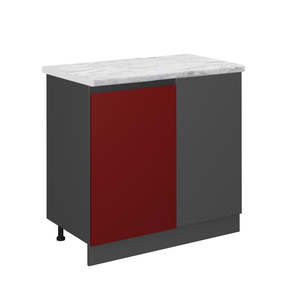 Vicco Szafka narożna R-Line, Czerwony, 86 cm J-Shape BR Marmur