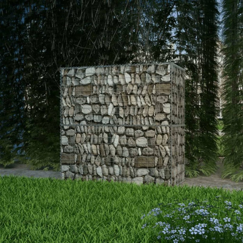 Gabion Galvanisé 600 X 50 X 100 Cm – Mur De Soutènement Décoratif Jardin Avec Couvercle – Acier Soudé – Maille 10x5 & 30x20 Cm