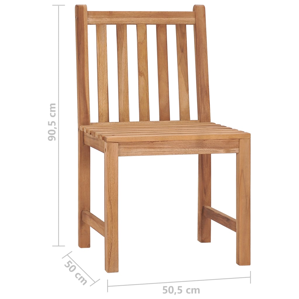 Chaises de jardin 2 pcs avec coussins Bois de teck massif - 5