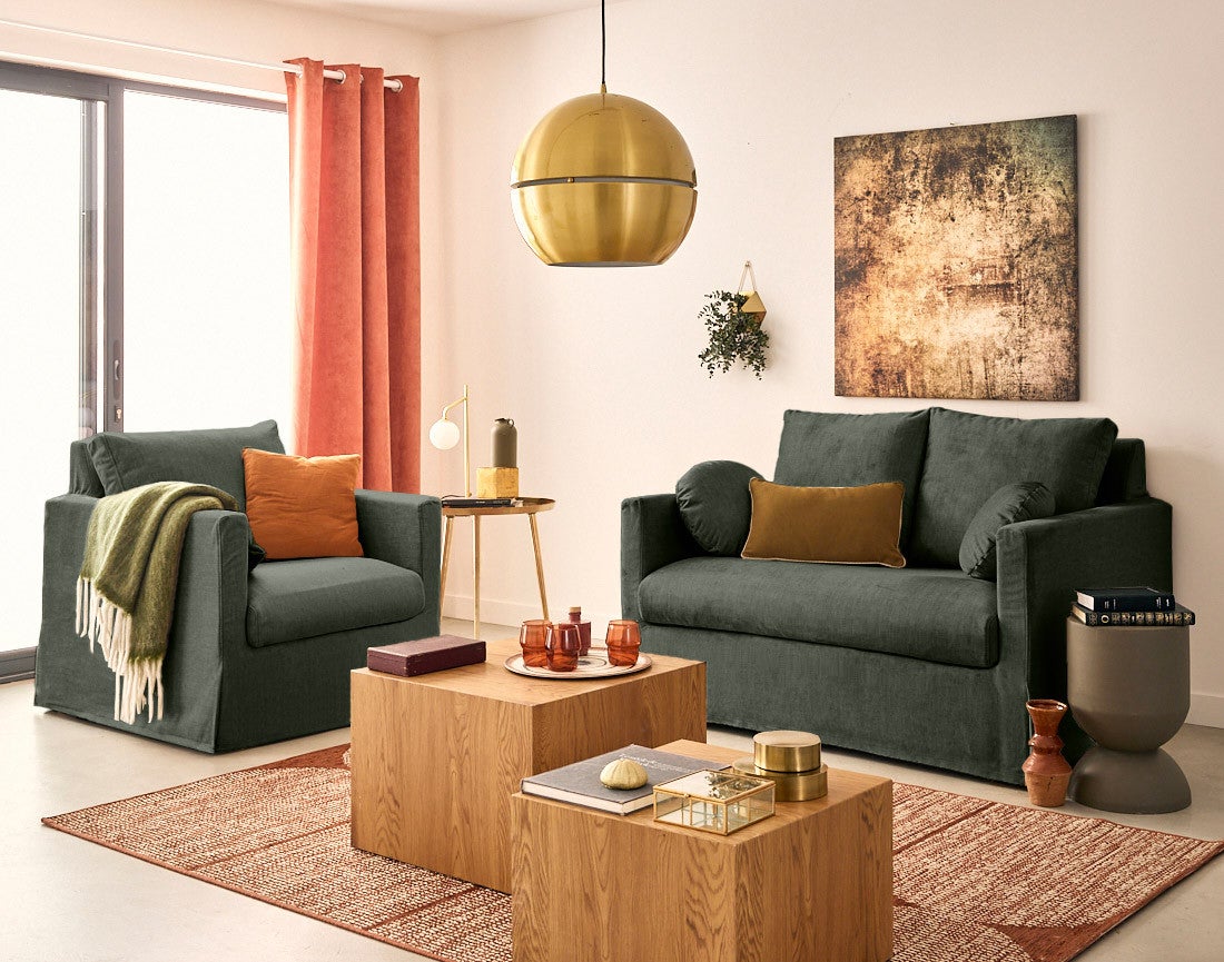 Fauteuil D'intérieur Blanc Déhoussable - Comme Neuf - Dim 100x80 Cm