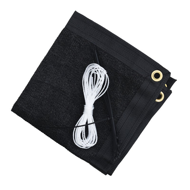 Żagiel przeciwsłoneczny na balkon, obszyta i obszyta siatka zacieniająca, 0,9 x 3 m, czarny