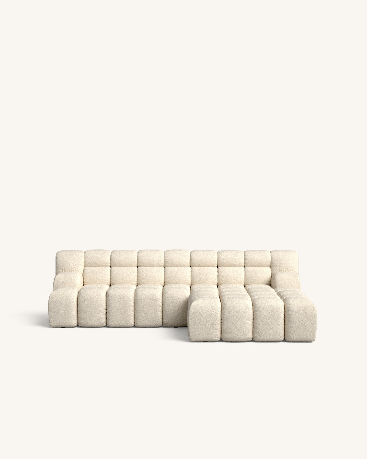 Toscu sofá chaise longue derecho beige bouclé hannun