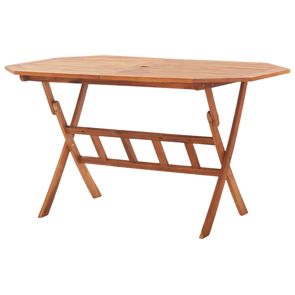 Table d'appoint d'extérieur rectangulaire en Bois Marron 2 places - 4