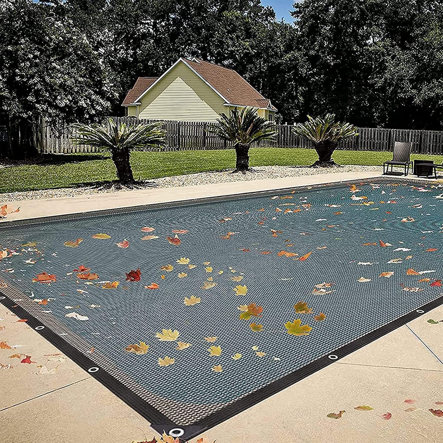 Couverture Filet de Feuille pour Piscine, Bâche Protection Piscines Hors-Sol, Couverture Volet Piscine(Size:2×4m(6.5×13ft)) - 3