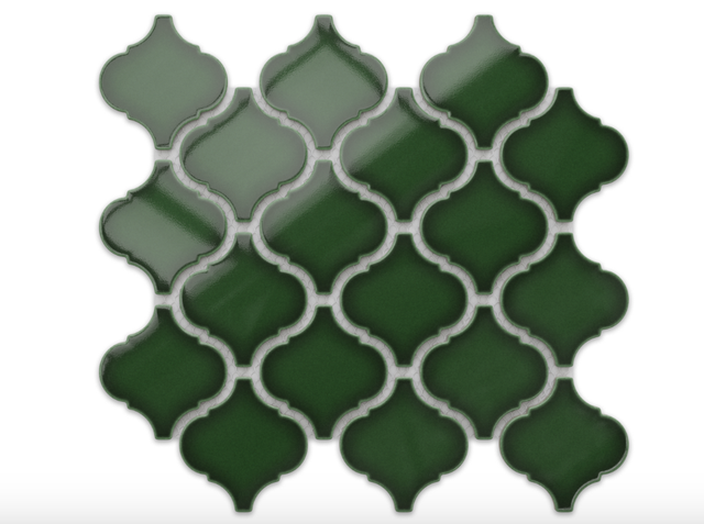 Mosaico su rete per bagno e cucina in ceramica 27,5 x 25,2 cm- ARAB EMERALD