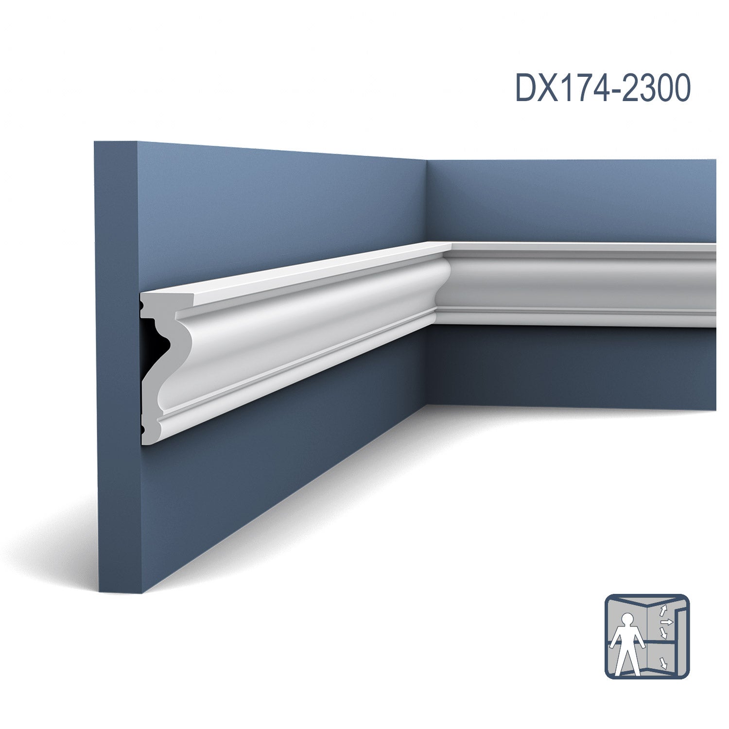 Marco de puer Orac Decor DX174-2300 LUXXUS Zócalo Moldura decorativa pared - 2