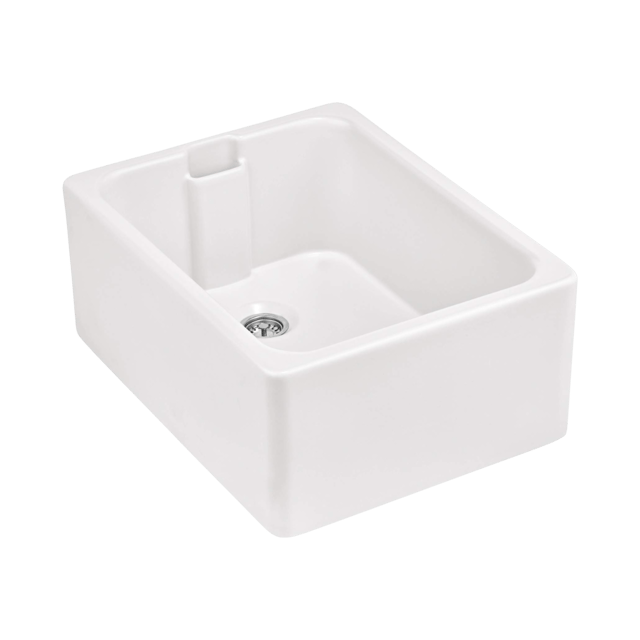 Évier timbre d'office céramique Sanindusa BELFAST blanc 1 bac