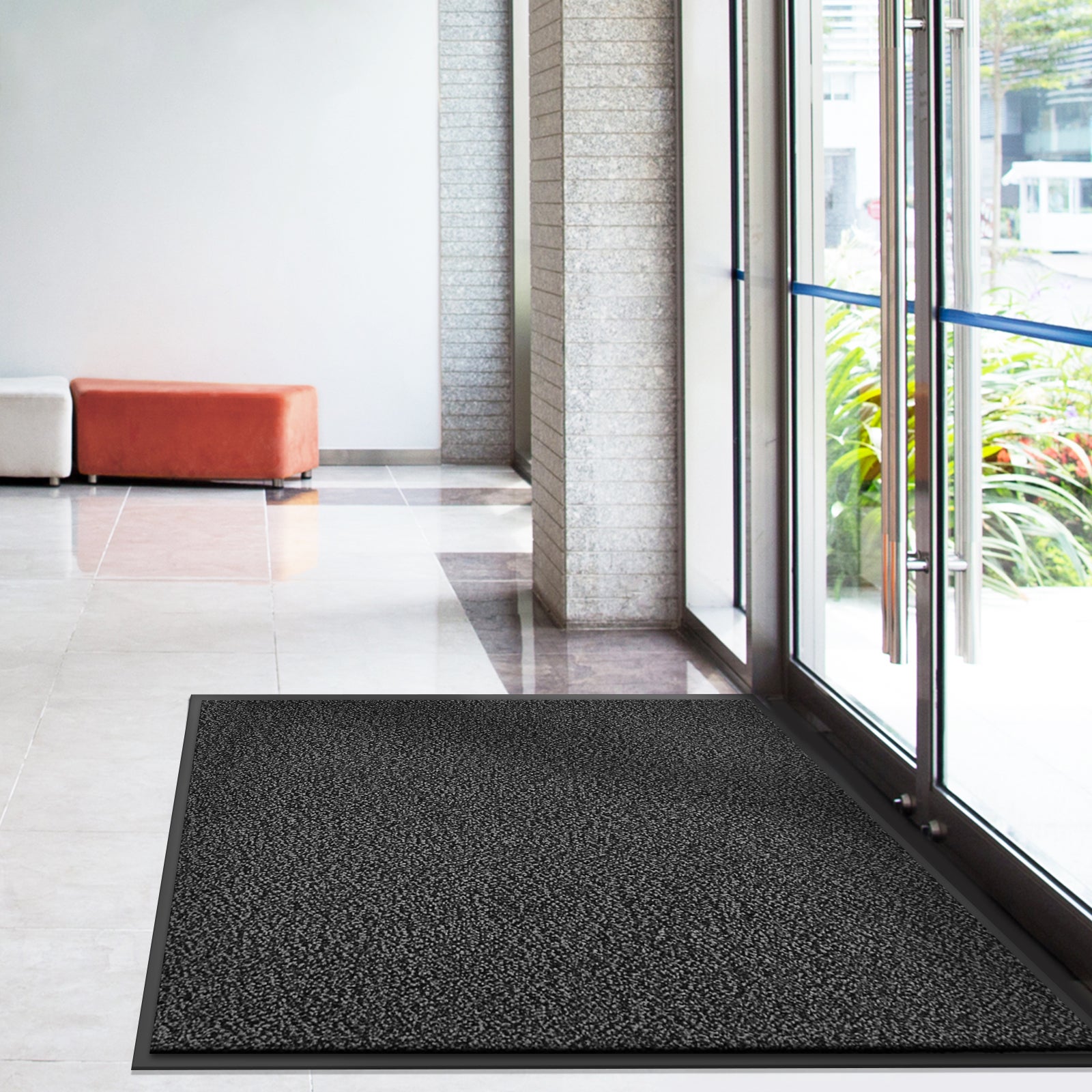Tapis de Porte Paillasson d'entrée SKY Performa, Anthracite, 60 x 90 cm - 2
