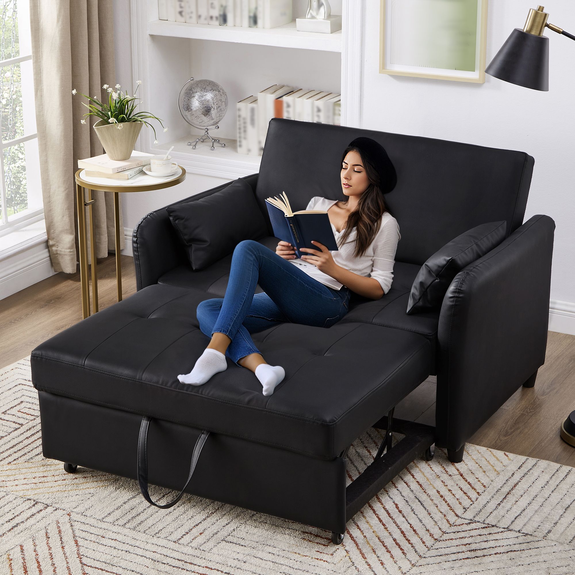Couch Futon Ikea Singolo Posti Pronto Letto Una Piazza E Mezza