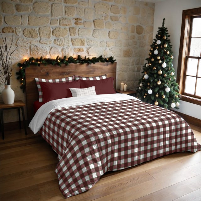 Funda nórdica con clicks 100% algodón Vichy Grande - 150 (240x220 cm)