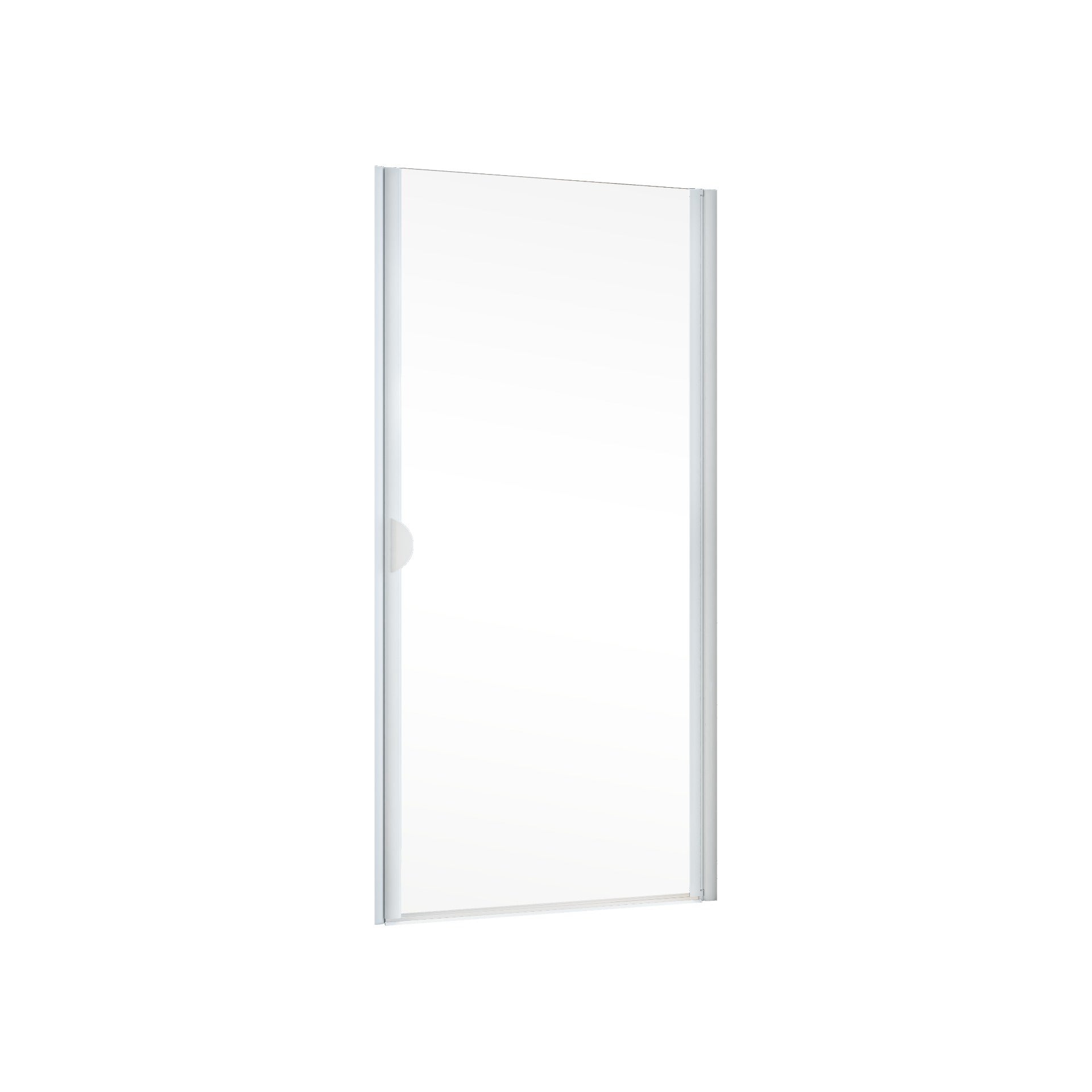 Schulte porte de douche pivotante, 80x180 cm, montage réversible, verre 5 mm, transparent, profilé blanc, Sunny - 2