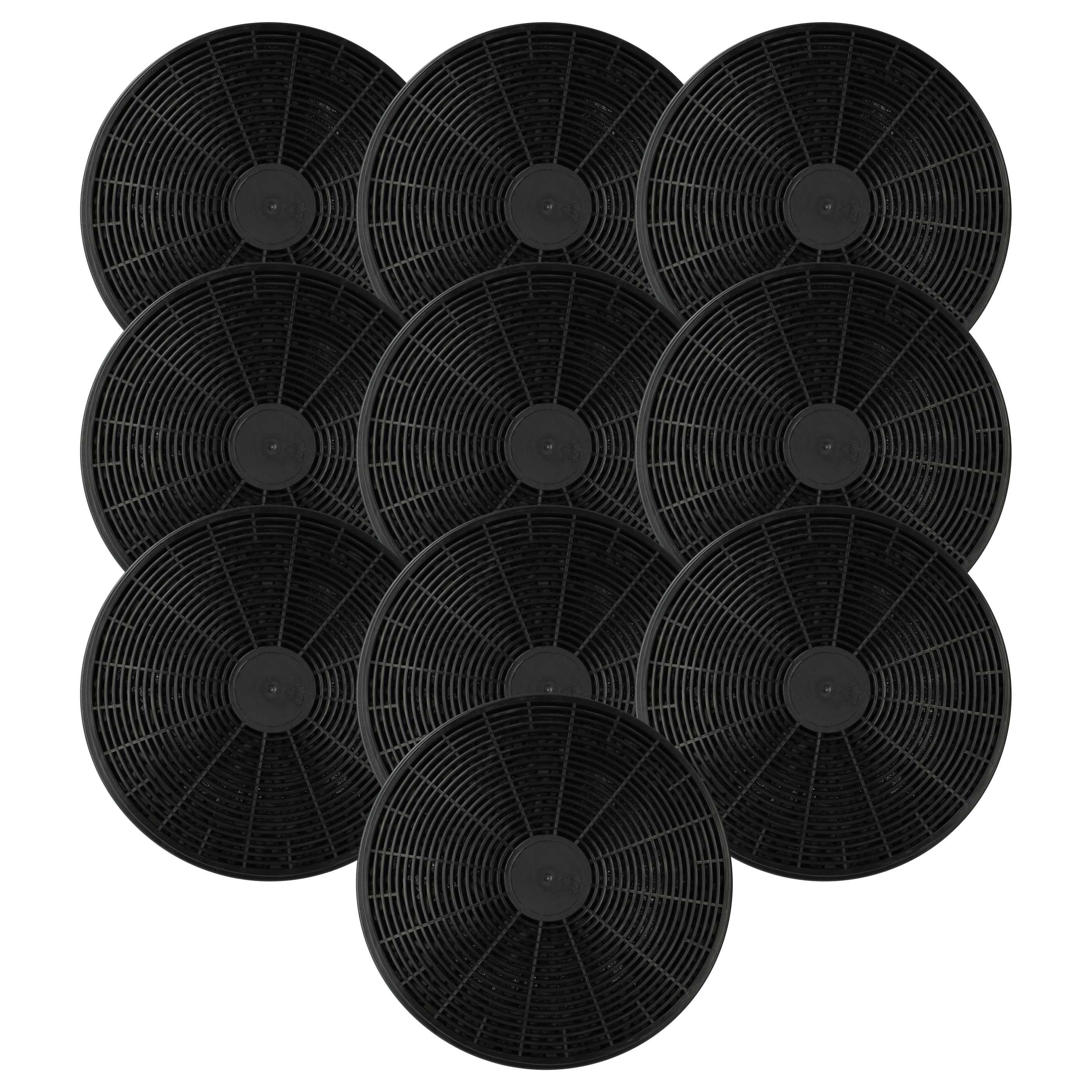 Vhbw 10x Filtro A Carboni Attivi Compatibile Con Zanussi CHM161X 94264066000 Cappe Aspiranti 21 Cm 90145954