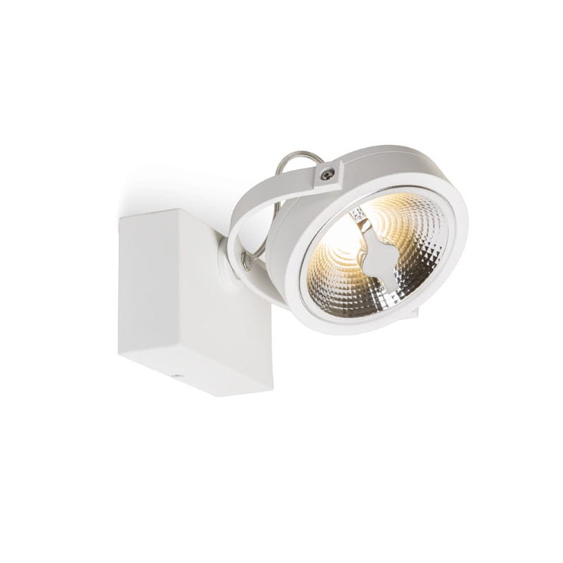 Reflektor sufitowy spot natynkowy Lugar okrągły biały 1xGU10x35W wym: 12 x 12 cm aluminium Milagro