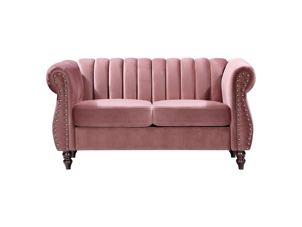 Divano Chesterfield posti in Velluto Rosa antico TRUMBO