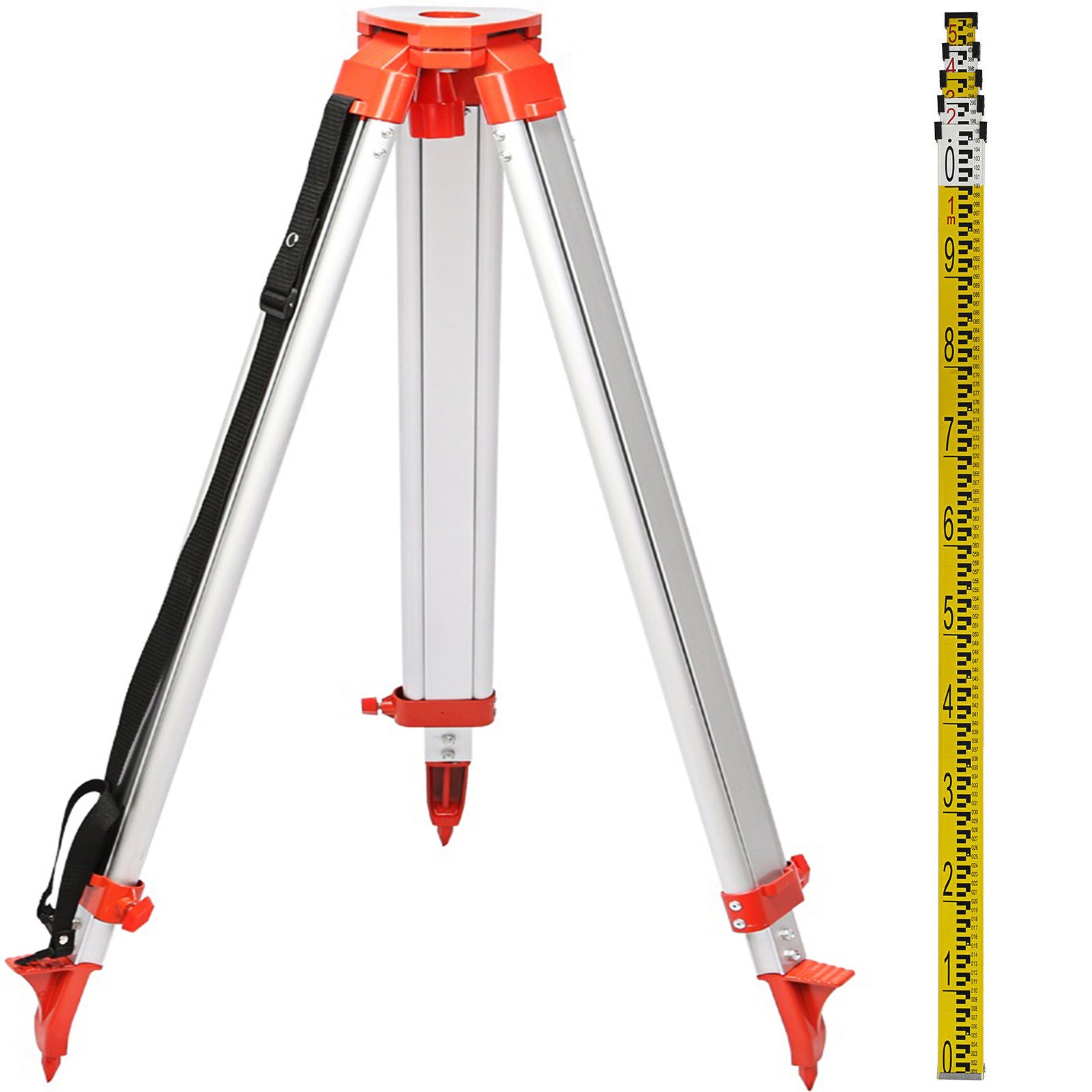 Laser Obrotowy Statyw Aluminiowy 1,65M 5-Sekcyjny 5-Sekcyjny Kij Laserowy Do Obrotowego Niwelatora Laserowego VEVOR