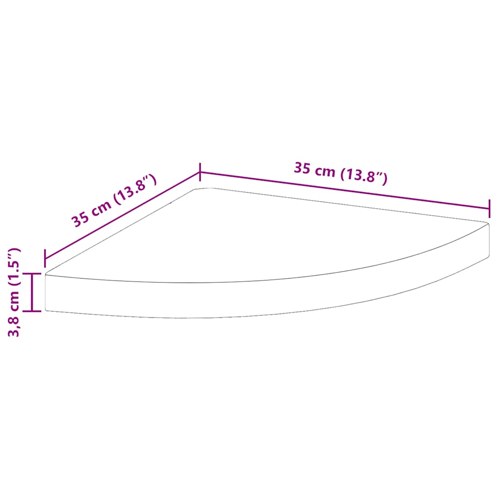 Étagère d angle flottante gris brillant 35x35x3,8 cm MDF - 9