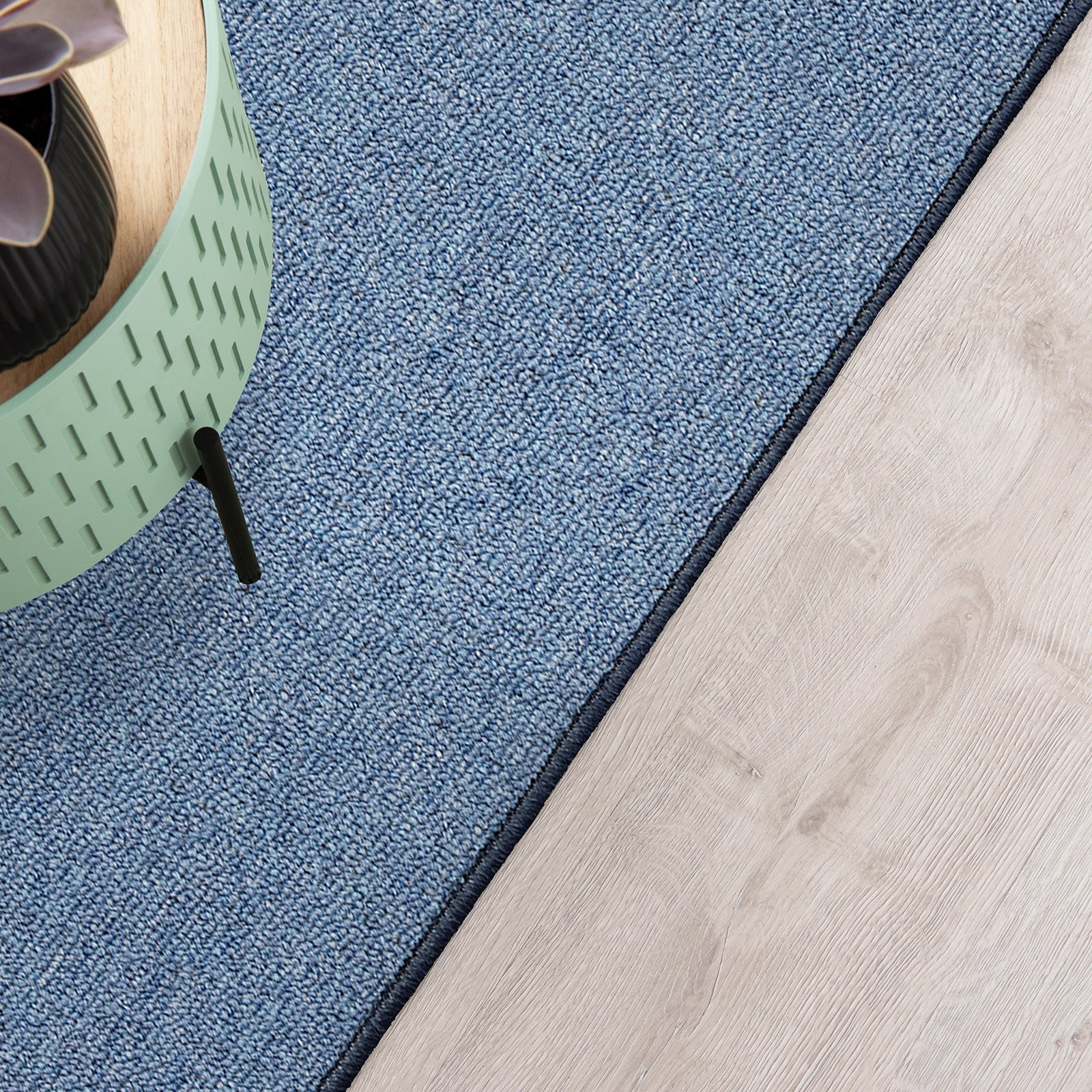 Tapis de couloir London Bleu clair 100 x 500 cm - 6