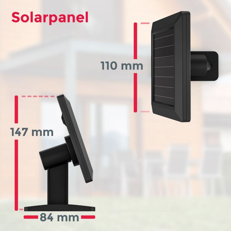Lampe solaire LED extérieur avec détecteur de mouvements PIR projecteur mural maison terrasse balcon IP44 noir - 4