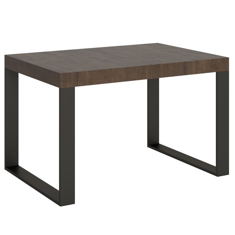 Stół rozkładany 90x130/234 cm Tecno Premium orzech z ramą antracytową