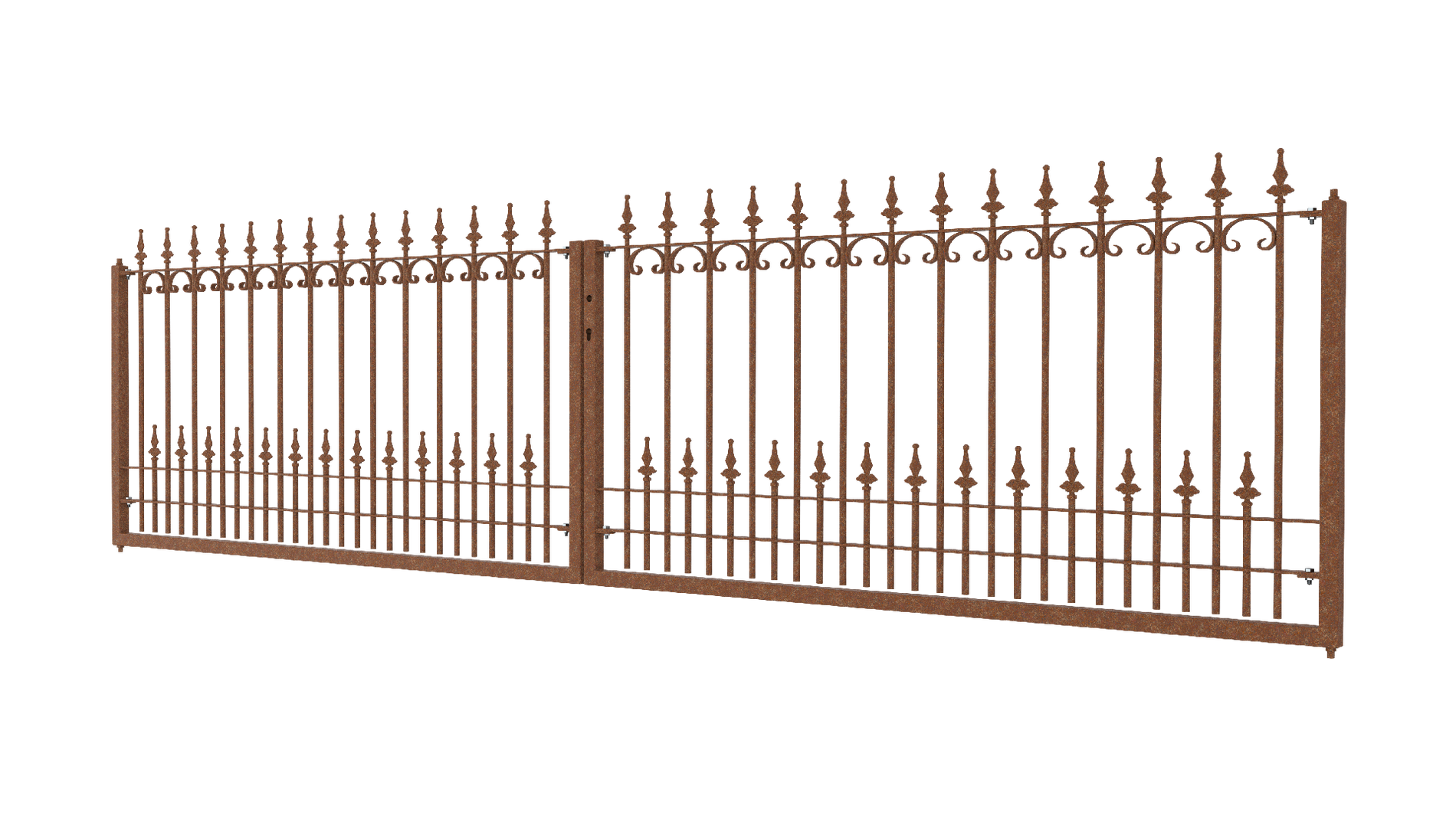 Portail De Jardin En Métal Galvanisé 120x100cm - Anthracite Avec Serrure Et Clés - Facile à Monter !