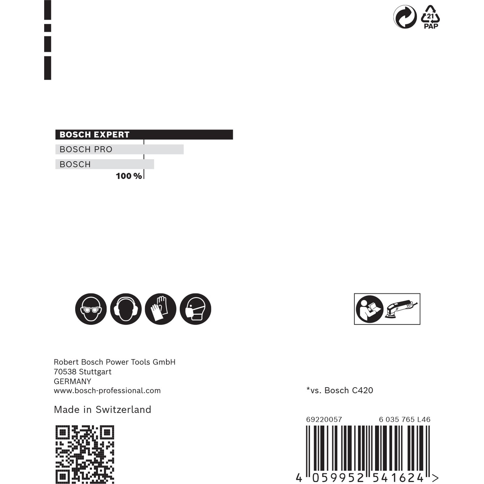 Bosch Accessories 5x Carte Abrasive Expert C470 per Legno Duro, Vernice su Legno, 93x93 mm, Grana 60, Accessorio Levigatrice a Delta - 6