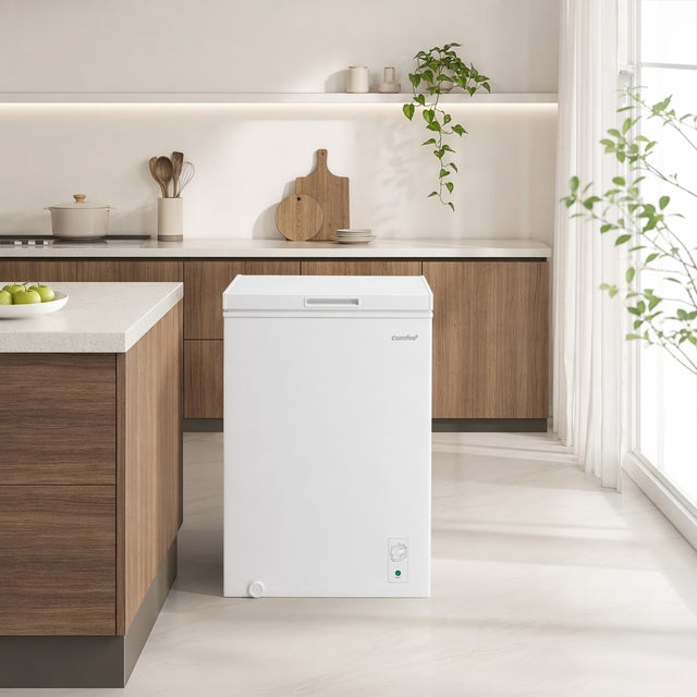 Congélateur Coffre 143L - 60*56*85cm - Classe E - 37dB - LED - Comfee RCC146WH2EU(E)