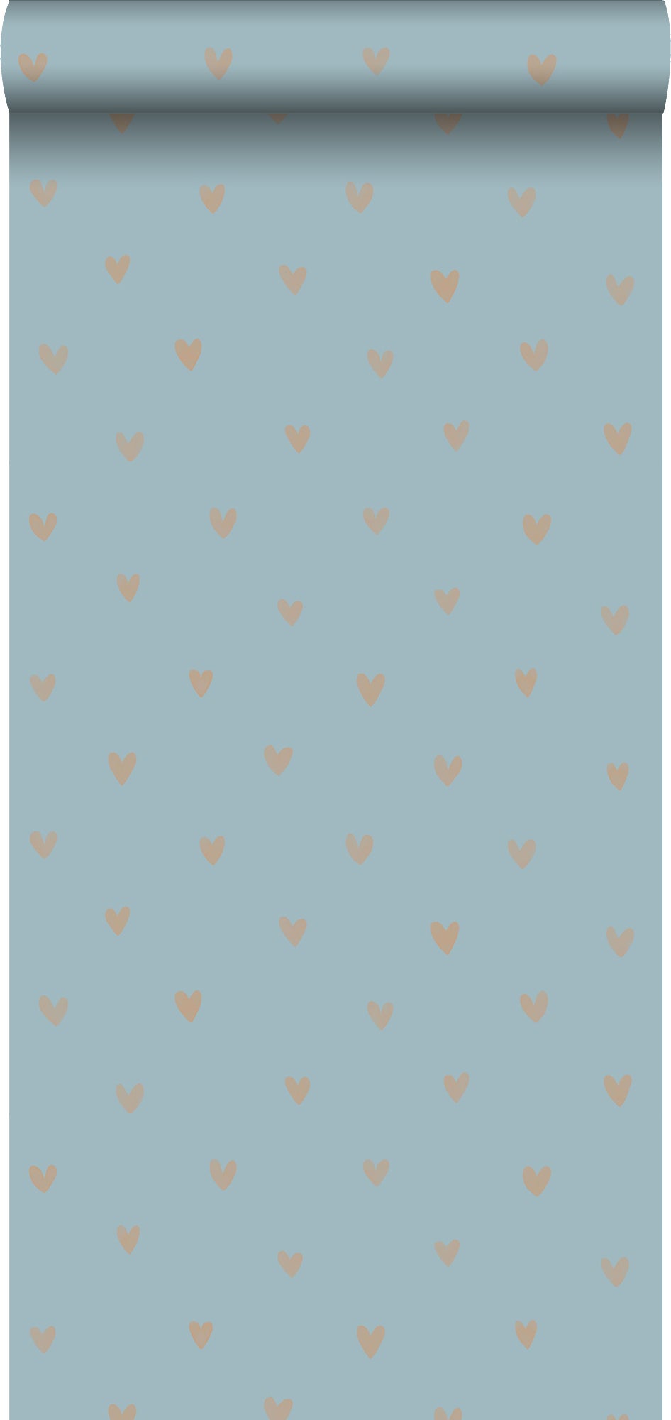 Tapeta kiery vintage blueIbłyszczącego miedzianego brązu - 53 cm x 10.05 m - ESTAHOME