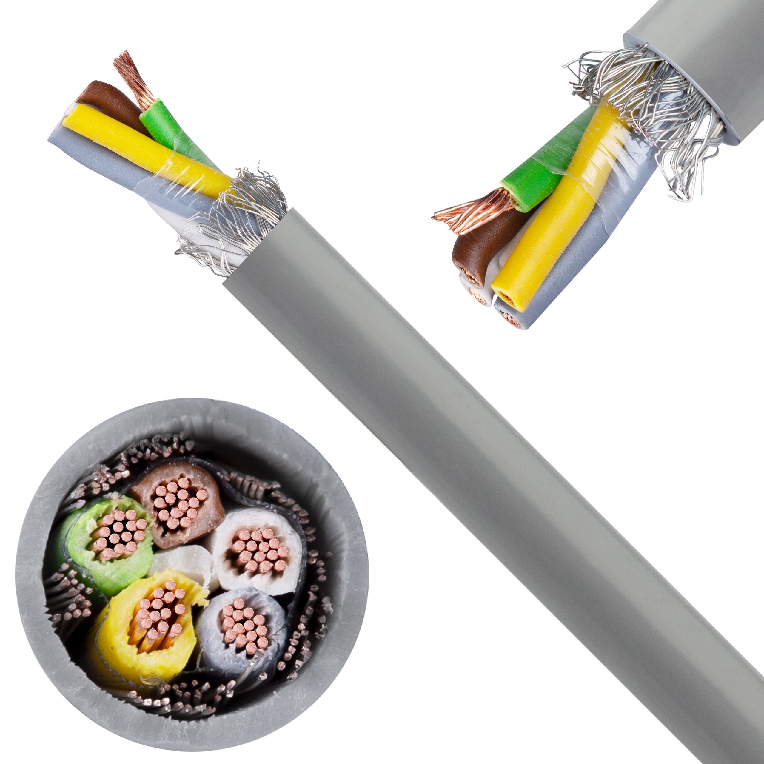 Kabel sterowniczy TECHNOTRONIK LIYCY 5x0,25mm2 szary 300/300V ekranowany olejoodporny linka Technokabel 100m