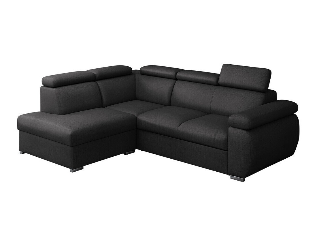 Sofá rinconero columbus 161, gris, función de descanso, caja de ropa de cama, 260x200x85cm