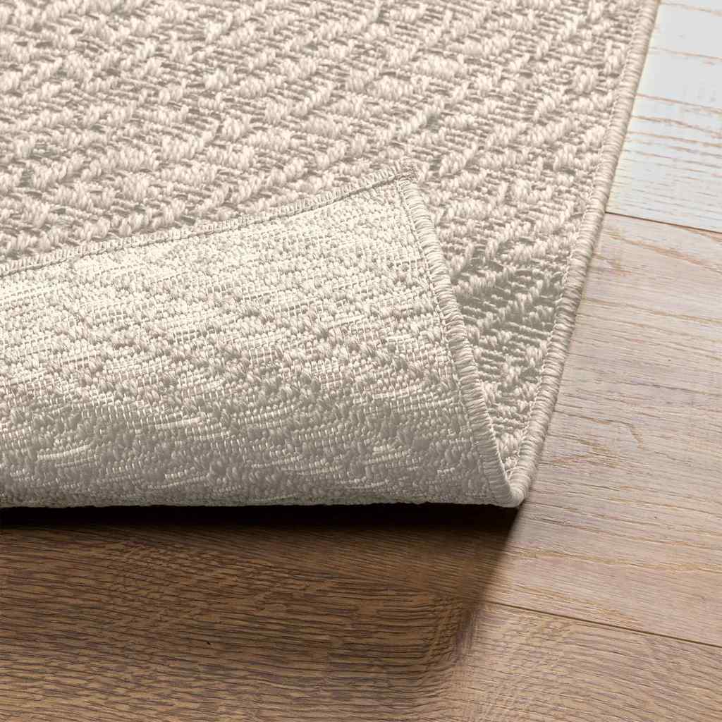 Tapis Salon | Tapis ZIZUR crème 120x120 cm aspect de jute intérieur extérieur CFW168274 - 7