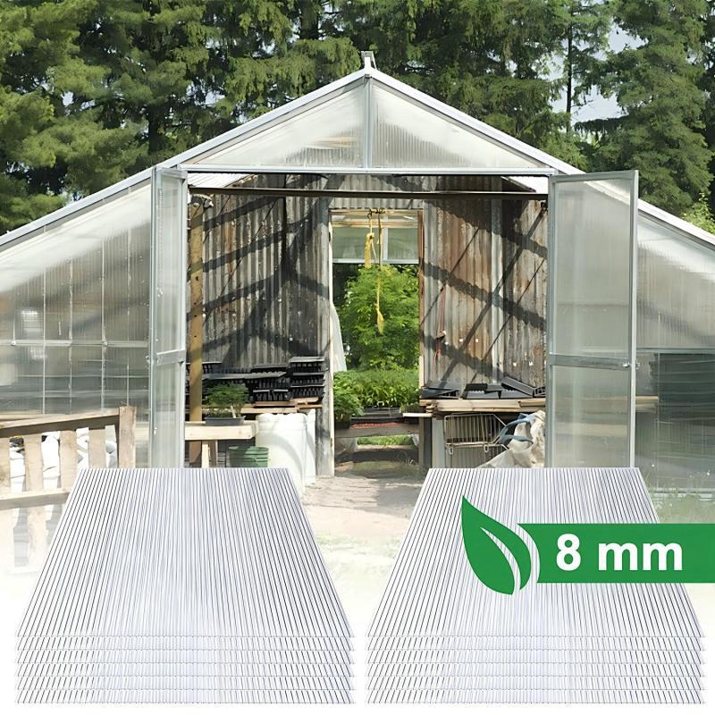 10x Plaques de Polycarbonate Creux 8mm 121x60,5cm découpe 7,3m² — free download