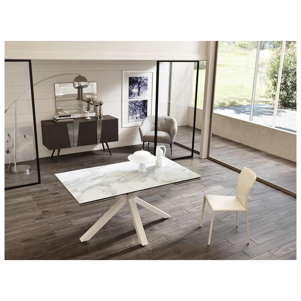 Tavolo Allungabile da 160cm a 240cm moderno Top in Ceramica su