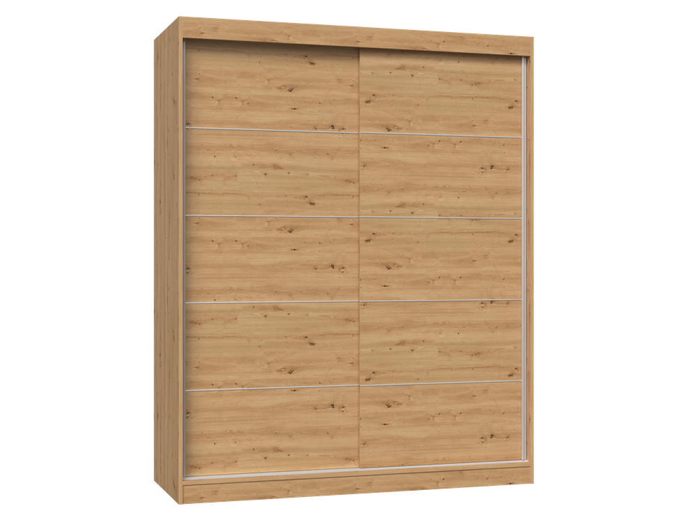 Szafa Przesuwna Topeshop IGA 160 cm Drzwi Przesuwne Ze Szprosami Dąb Artisan 61x160x200 cm 1 szt.