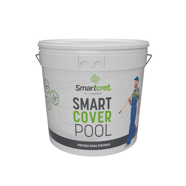 Tinta impermeabilizante para piscinas Smartcret Pool White 4 L – Alta resistência a cloro & algas