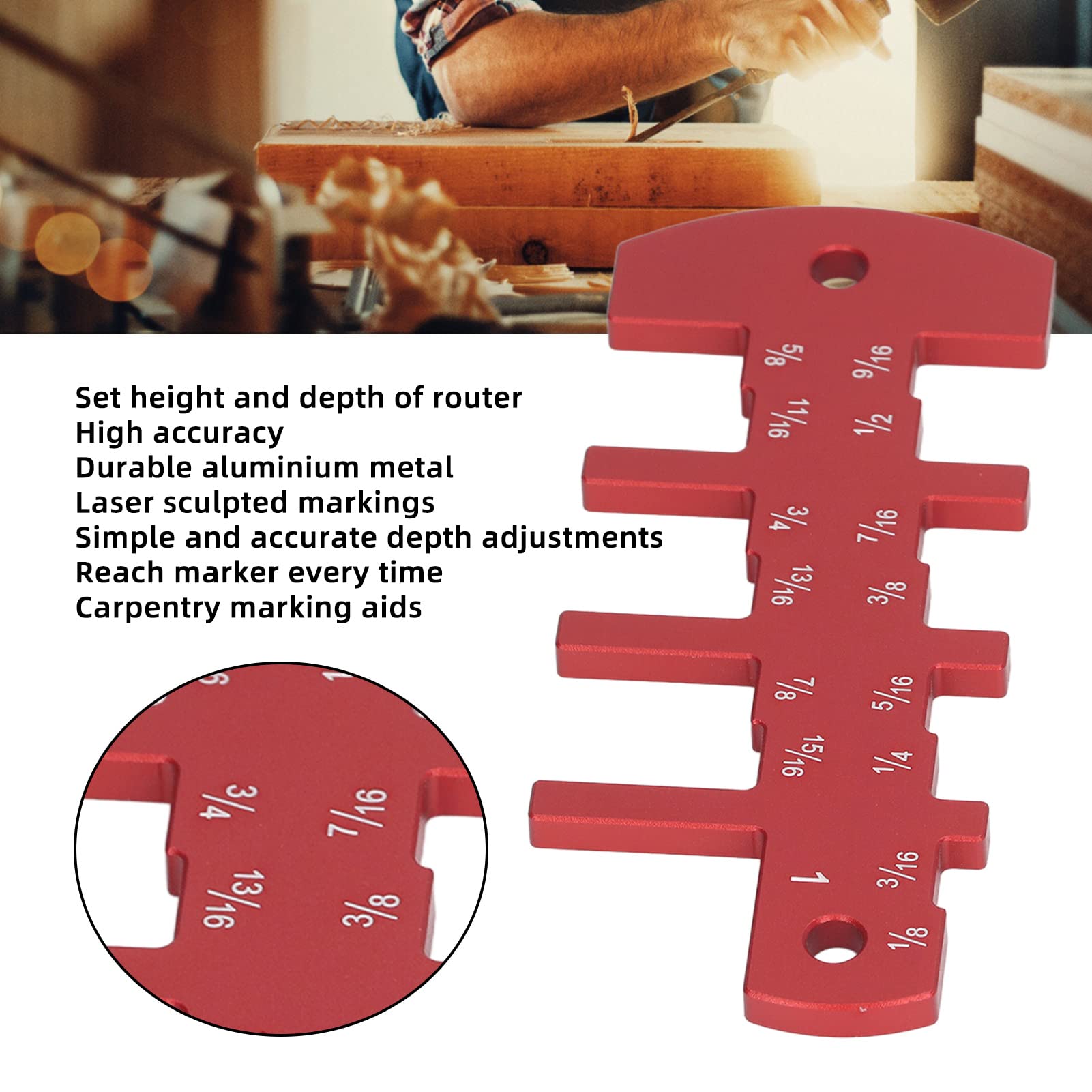 Calibro Di Profondità Digitale, Righello Con Display Di Profondità Da 0