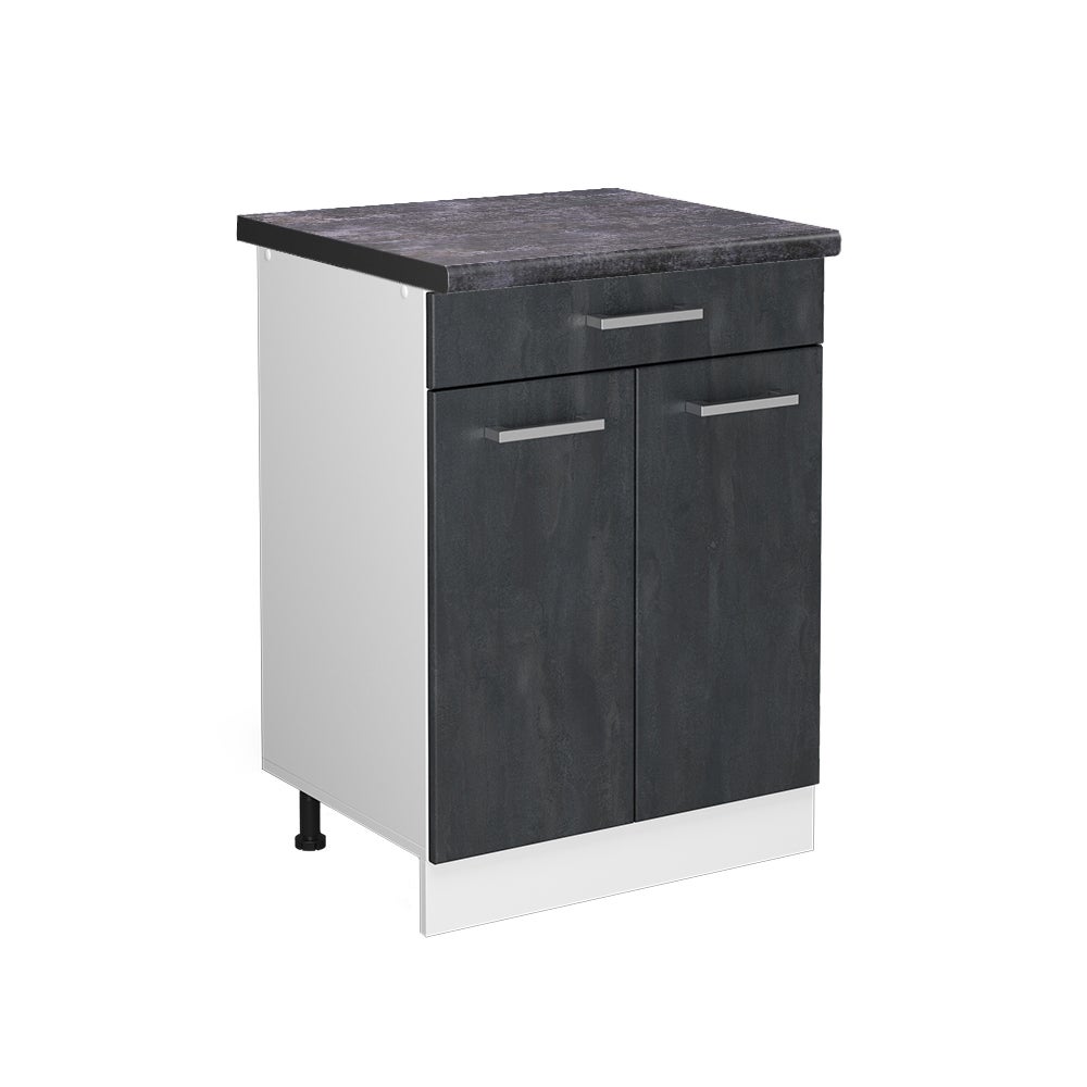 Vicco Szafka dolna do kuchni R-Line, Czarny beton, 60 cm BP Antracyt